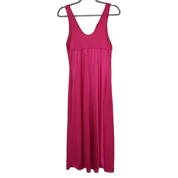 VTG Adonna Slip Lingerie Maxi Dress Lace Pink - Picture 2 of 7